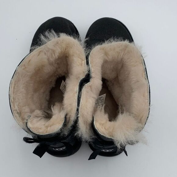 UGG Bailey Bow mini black glitter women’s size 8 like new condition - Picture 7 of 12
